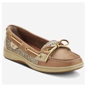 Sperry Angelfish Gold Glitter Boat Shoes